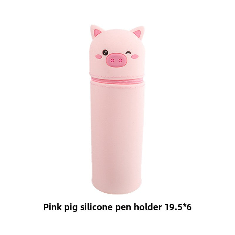 Cartoon Animal Silicone Pen Holder