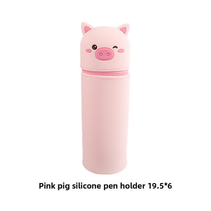 Cartoon Animal Silicone Pen Holder