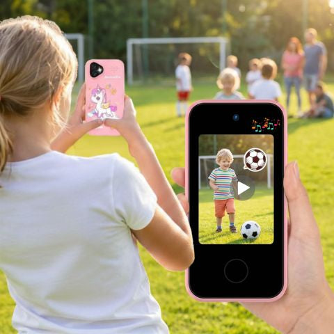 smartphone enfant ,appareil photo double et réversible et caméra vidéo avec carte mémoire appareil intelligent, jeux, dessin, fonctions, multiples  le cadeau parfait