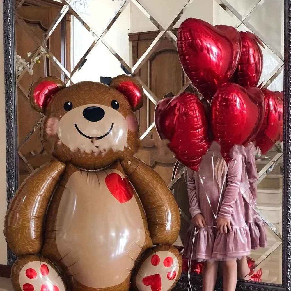 Ballon pour St Valentin regonflable à l'infini avec Helium ou à la bouche de grande taille décoration magistrale