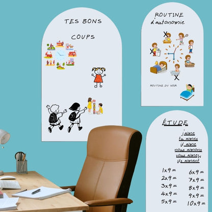 sticker muraux chambre TABLEAU BLANC AUTO ADHÉ le tableau enfant  STICKER-BOARD™ 