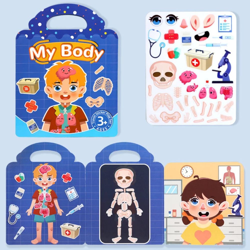stickers book pour enfant le corps humain