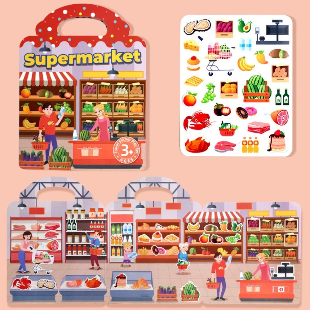 stickers book pour enfant le super marché