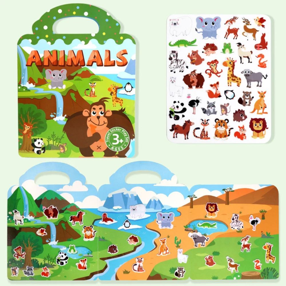 stickers book pour enfant les animaux