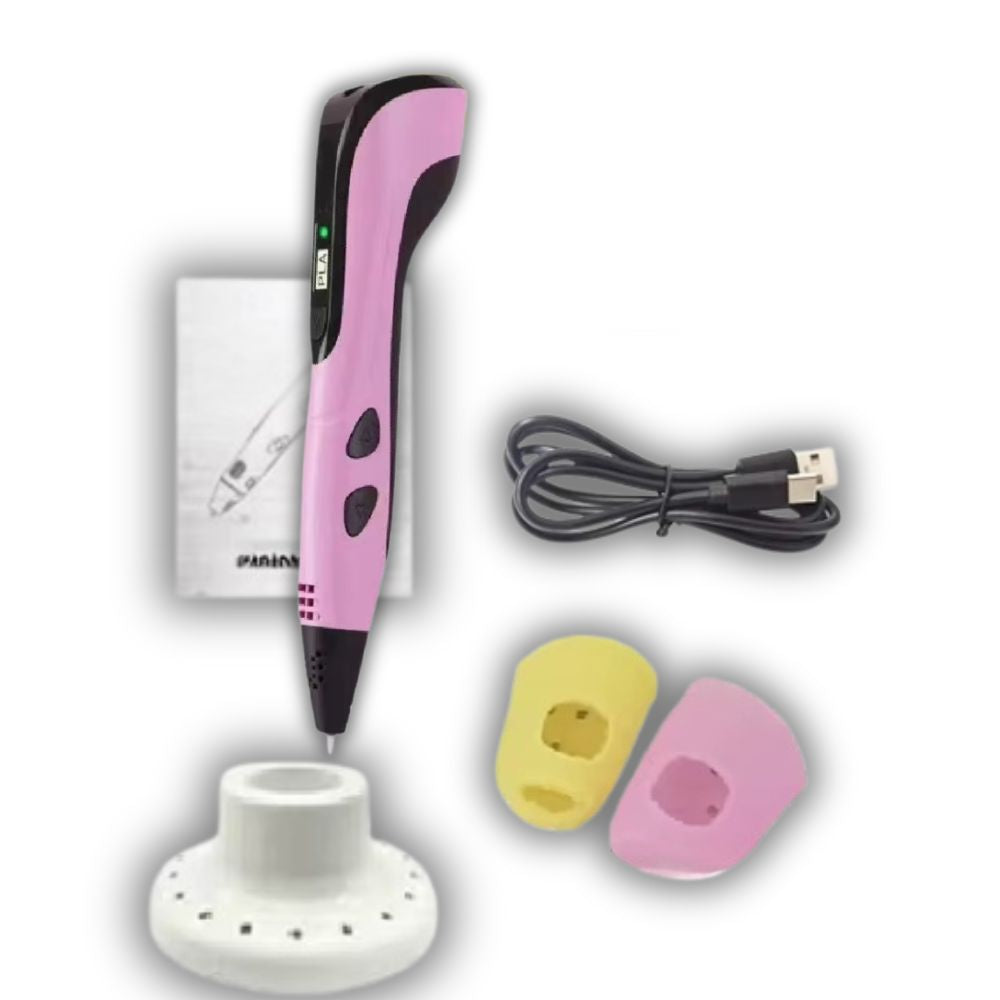 stylo 3d enfant rose et noir