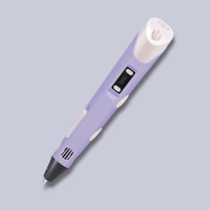 stylo 3d violet et blanc
