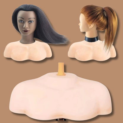 support de tete de mannequin à coiffer multi possibilités