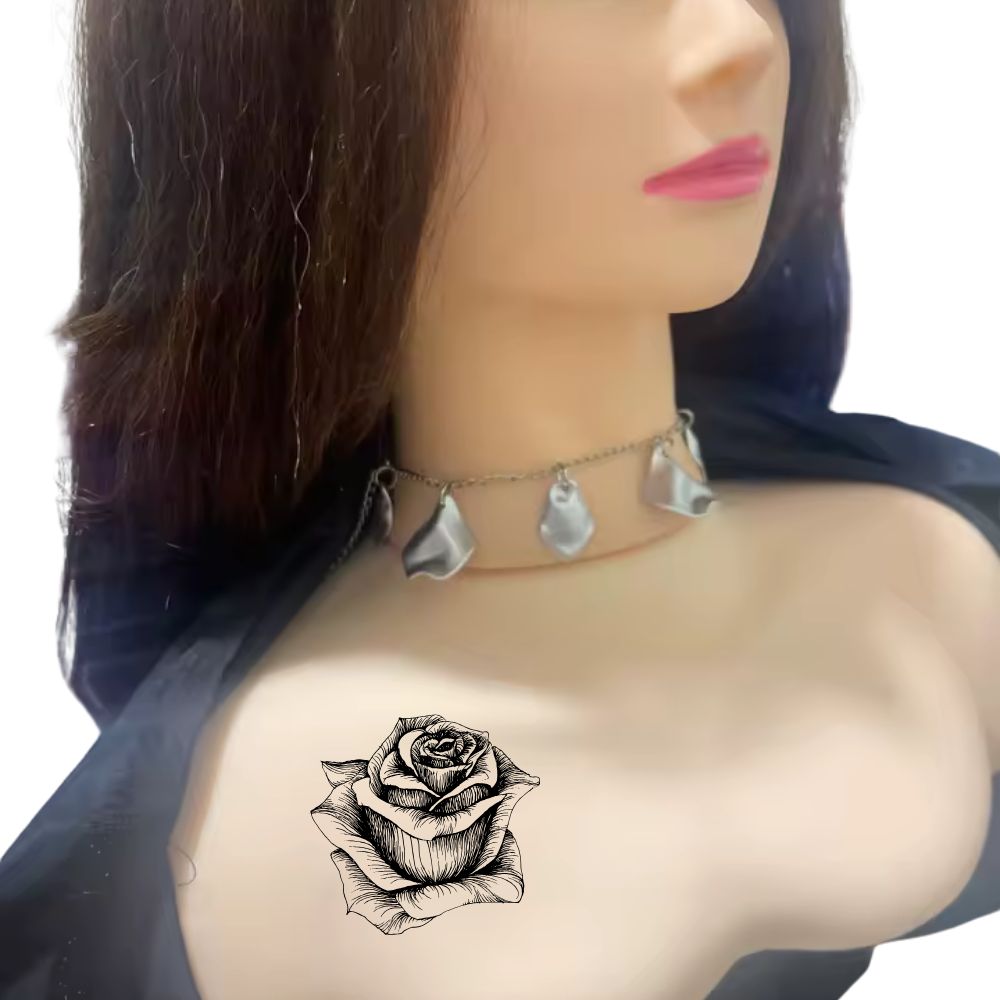 base, support de tete a coiffer avec épaule, décolté et haut de dos pour le tatouage temporaire