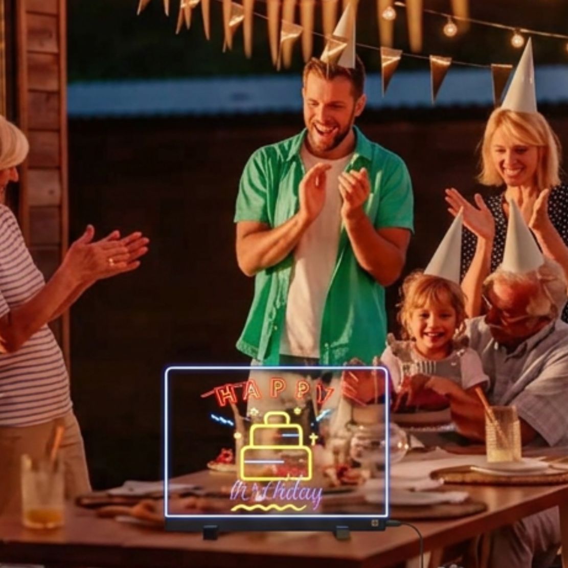 tableau à dessin lumineux lumiboard de luxe messager pour les moments importants en famille. 