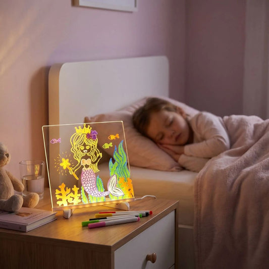 tableau dessin lumineux polyvalent , fabrique ta veilleuse de nuit chaque soir pour faire de beaux rêves