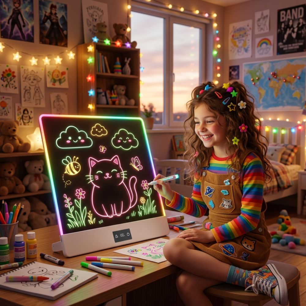 TABLEAU LUMINEUX POUR DESSINER| Lumi'Board EXTRA - Rechargeable