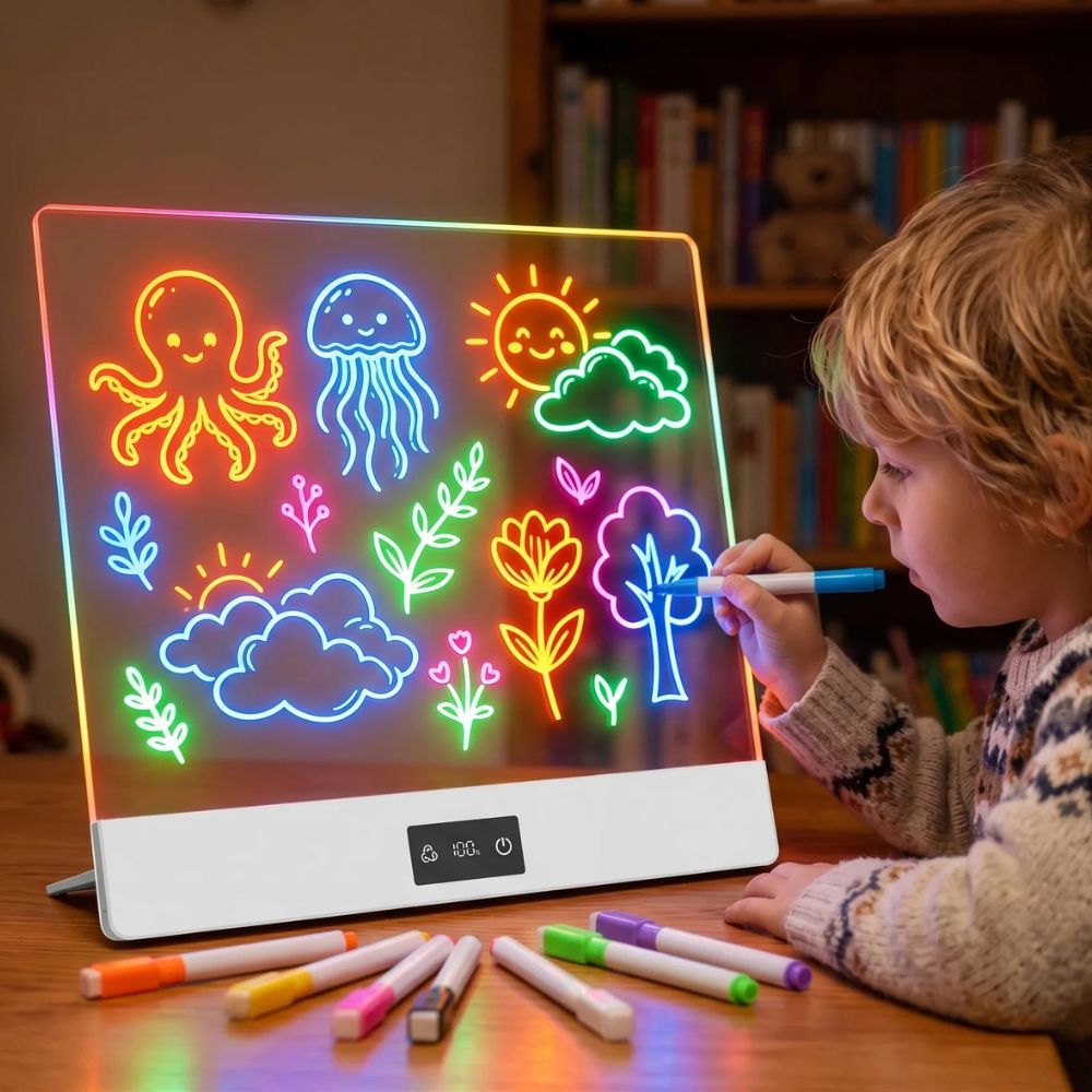tableau lumineux pour dessiner extra nouvelle génération de Lumi'Board 2026  inspire ce garçon depuis des heures