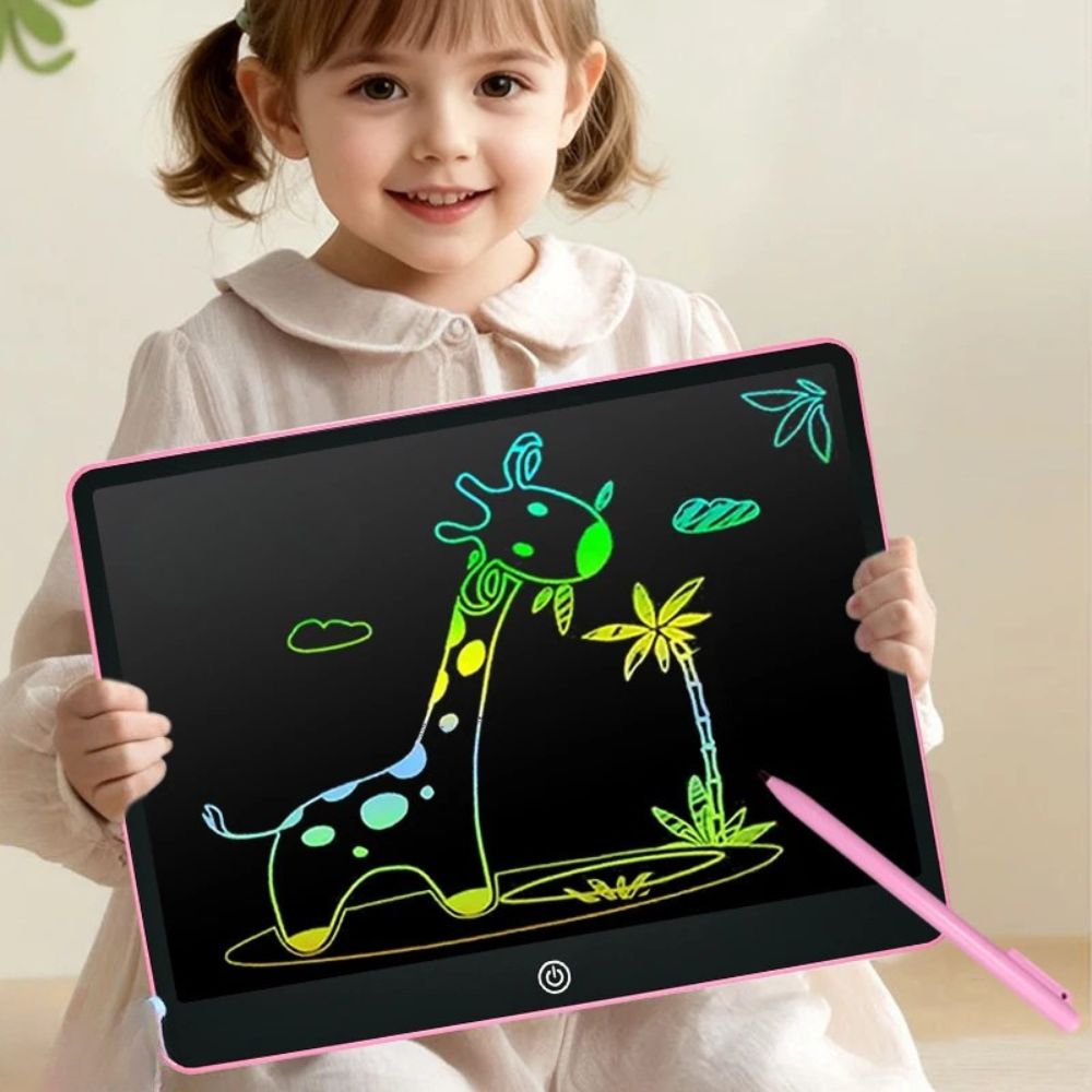 tableau d'écriture pour enfant la Griffonneuse  Rose dessin, calcule, écriture