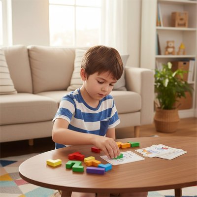 Tangram Montessori  et Jeu d adresse logique puzzle en 3dimension pour enfant