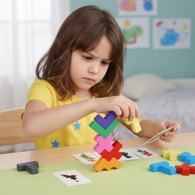 Tangram Montessori  nouvelle génération puzzle 3d évolutif jeu de logique
