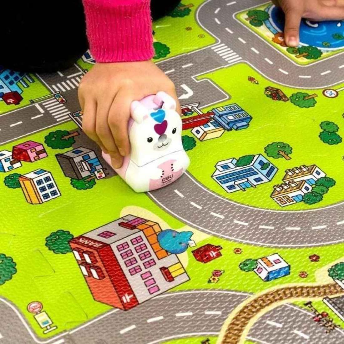 optez pour un tapis circuit voiture pièces de puzzle à construire