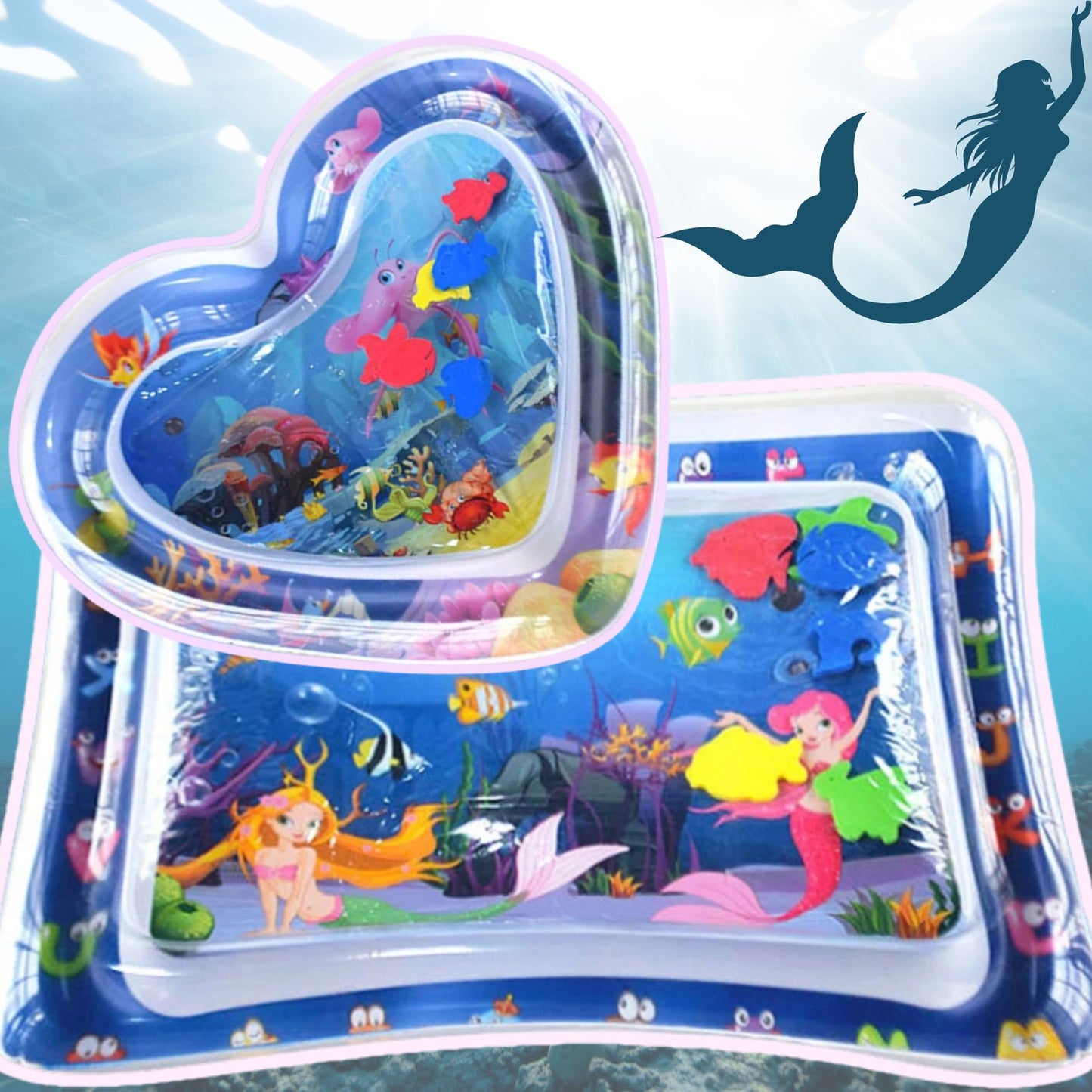 tapis-deau-bébé-lavable-pack-de-2-sirènes-fille