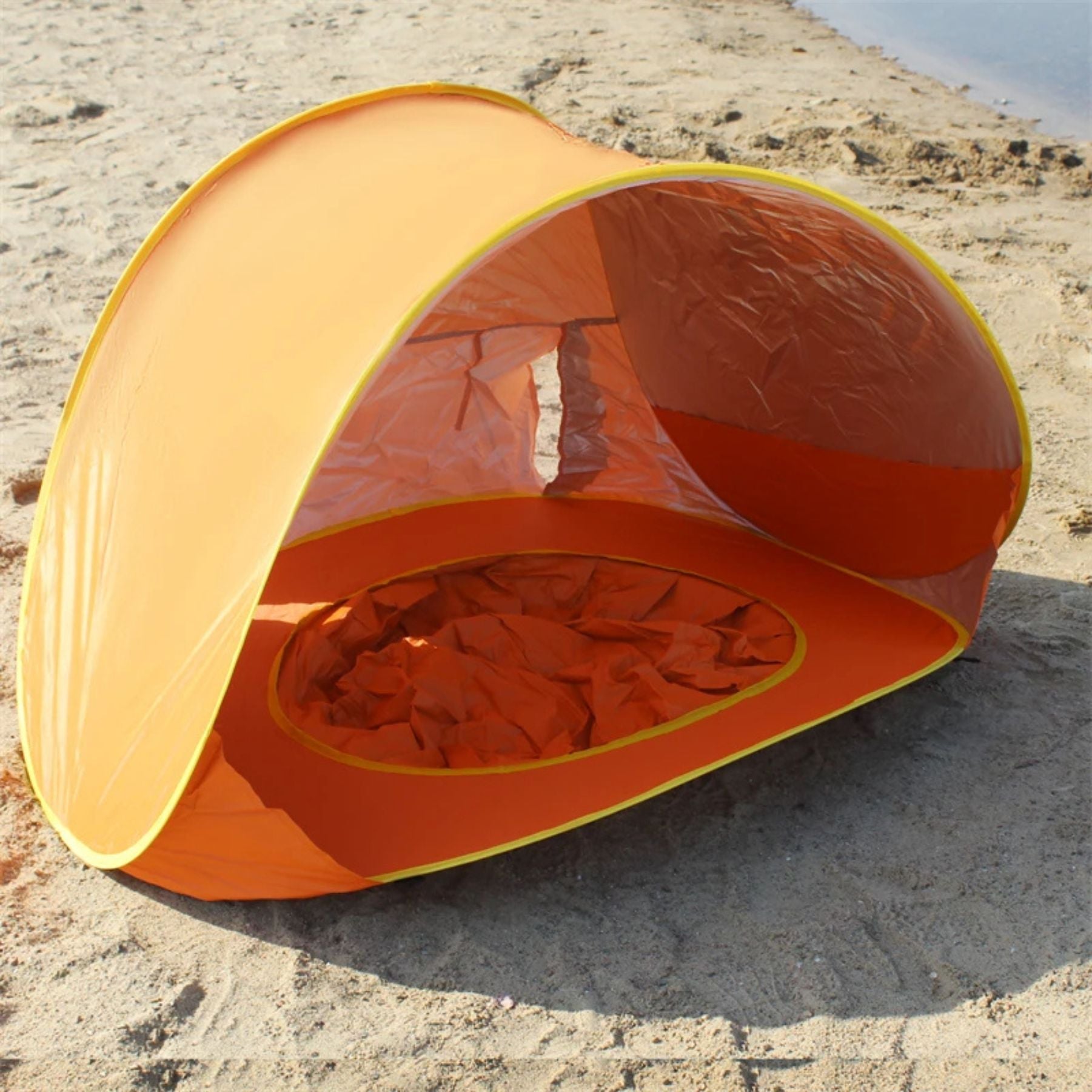 TENTE DE PLAGE BÉBÉ +anti UV Ombre Portable, abri solaire pour nourrissons ORANGE