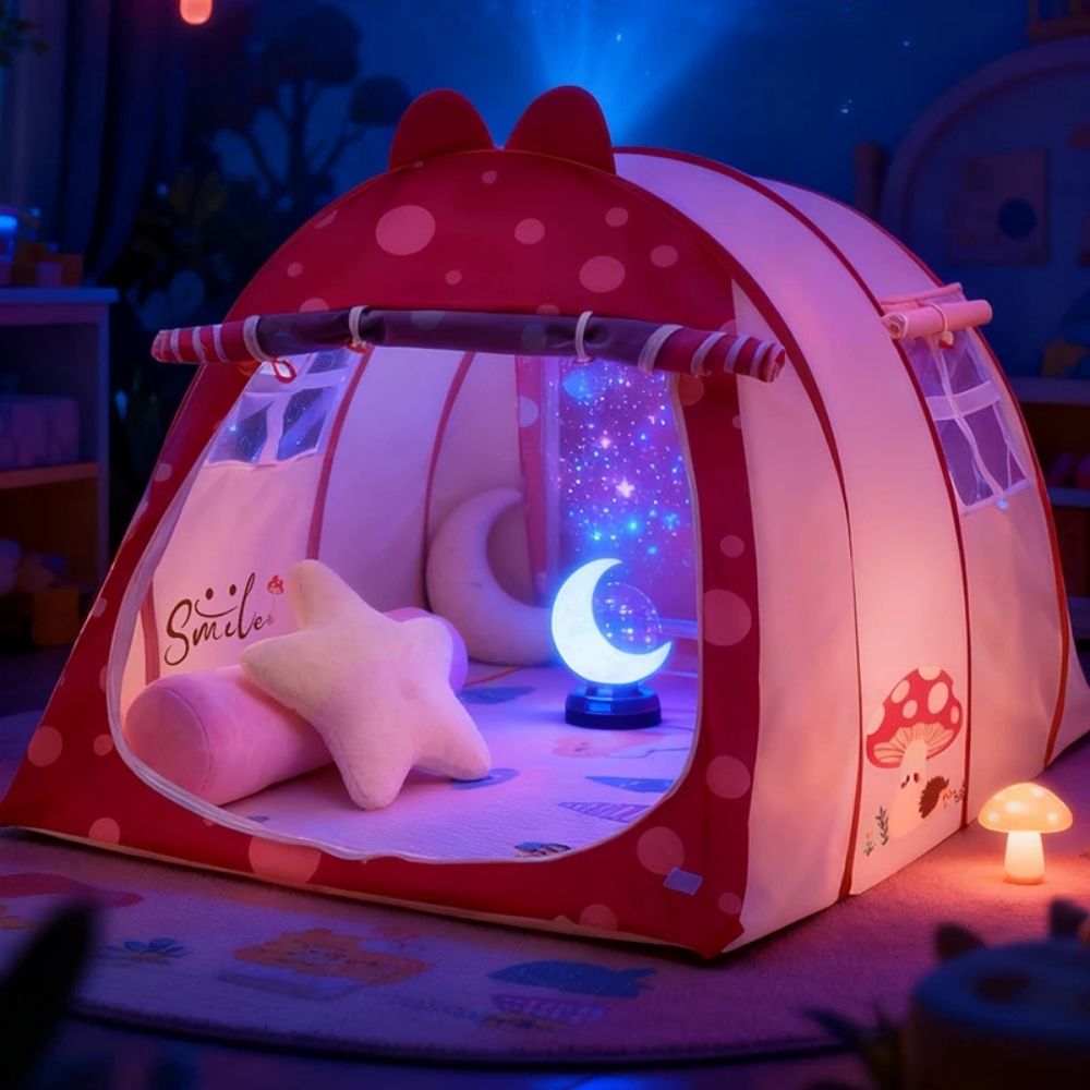 tente enfant et veilleuse projecteur pour des nuits de rêve a la belle étoile