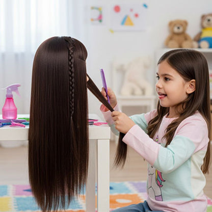 offrez lui une activité créatrice captivante qui l'aide à développer sa concentration grâce a une tete a coiffer enfant