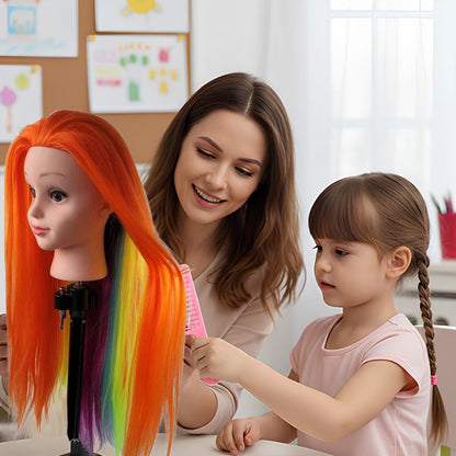 Tête à coiffer enfant | Arc-en-ciel Orange