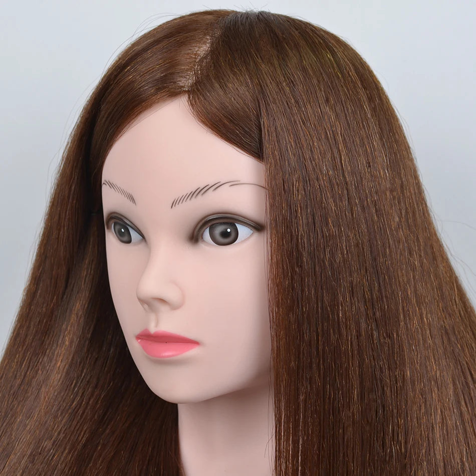 tête à maquiller et à coiffer  de qualité, cheveux longs, épais et solides