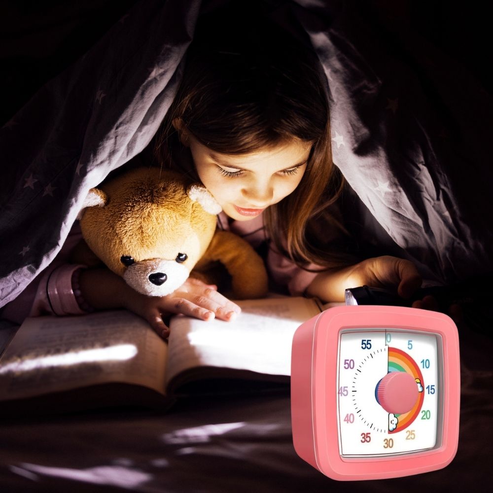 timer enfant avec veilleuse pour contrôle le temps de lecture avant le dodo