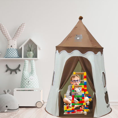 la solution cache blocs de construction déco installer le coin blocs de construction dans le tipi enfant