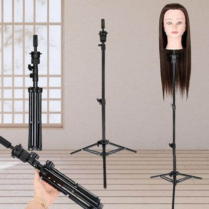 2 tailles de trépied pleine hauteur pour jouer à la tête à coiffer comme les pros portatif, pliable, ajustable.