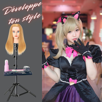 trépied pleine hauteur pour jouer à la tête à coiffer comme les pros.
