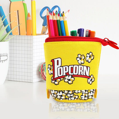 trousse à crayons télescopique modèle  sac de pop corn devient pot à crayons originale