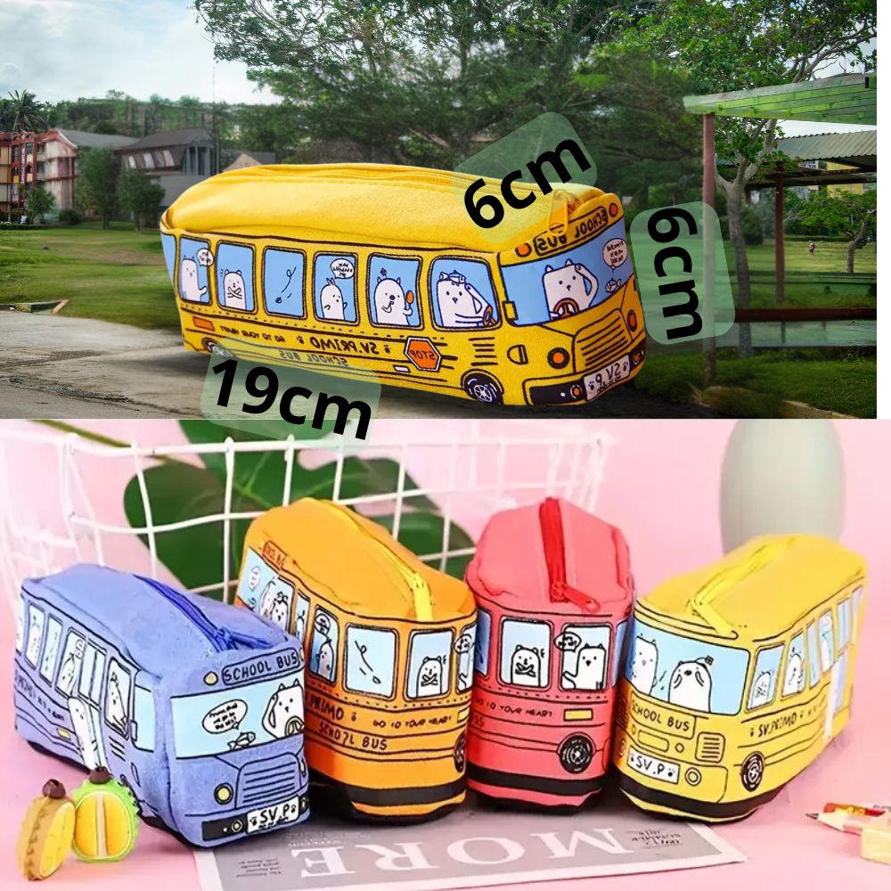 TROUSSE CRAYON |Bubus™ La trousse autobus scolaire mignonne et pratique