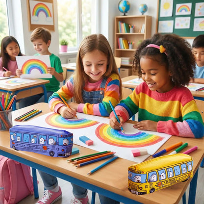 TROUSSE CRAYON |Bubus™ La trousse autobus scolaire mignonne et pratique