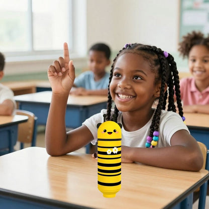 trousse scolaire enfant Abeille en silicone maintient debout comme pot à crayons