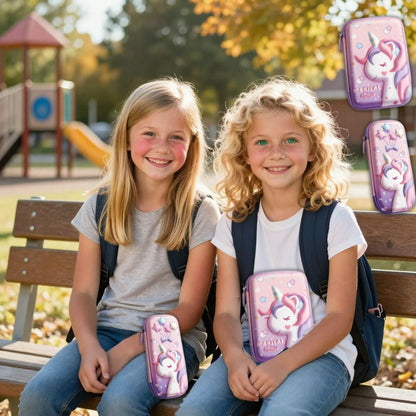 Trousse scolaire fille la licorne 3D 