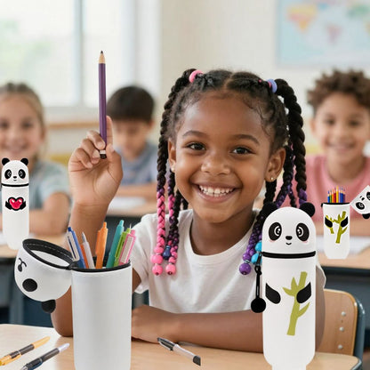 trousse scolaire verticale en silicone panda les trousses à crayons les plus populaires