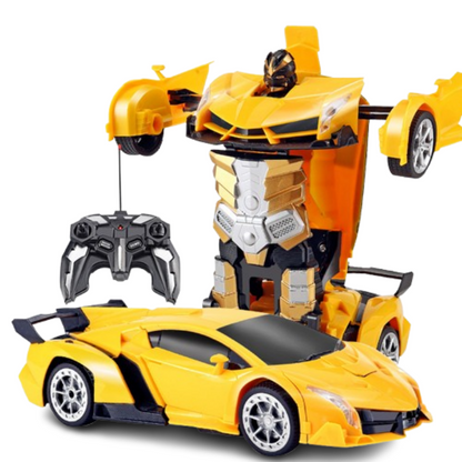 voiture télécommandée enfant de 4 à 10 ans fans de transformer modèle voiture de course jaune